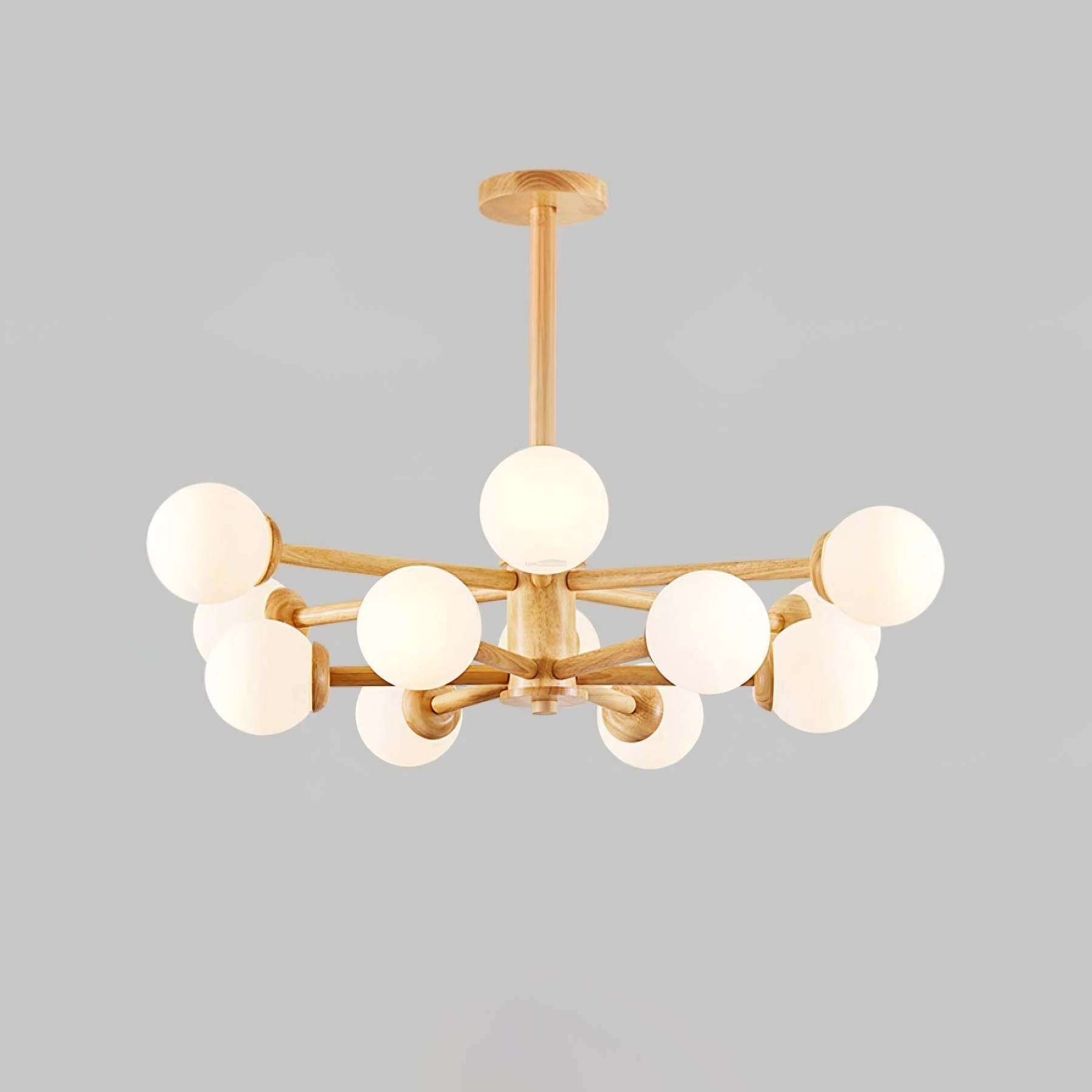Kozan Wooden Chandelier with 6/8/10/12 heads-Sylvia Space