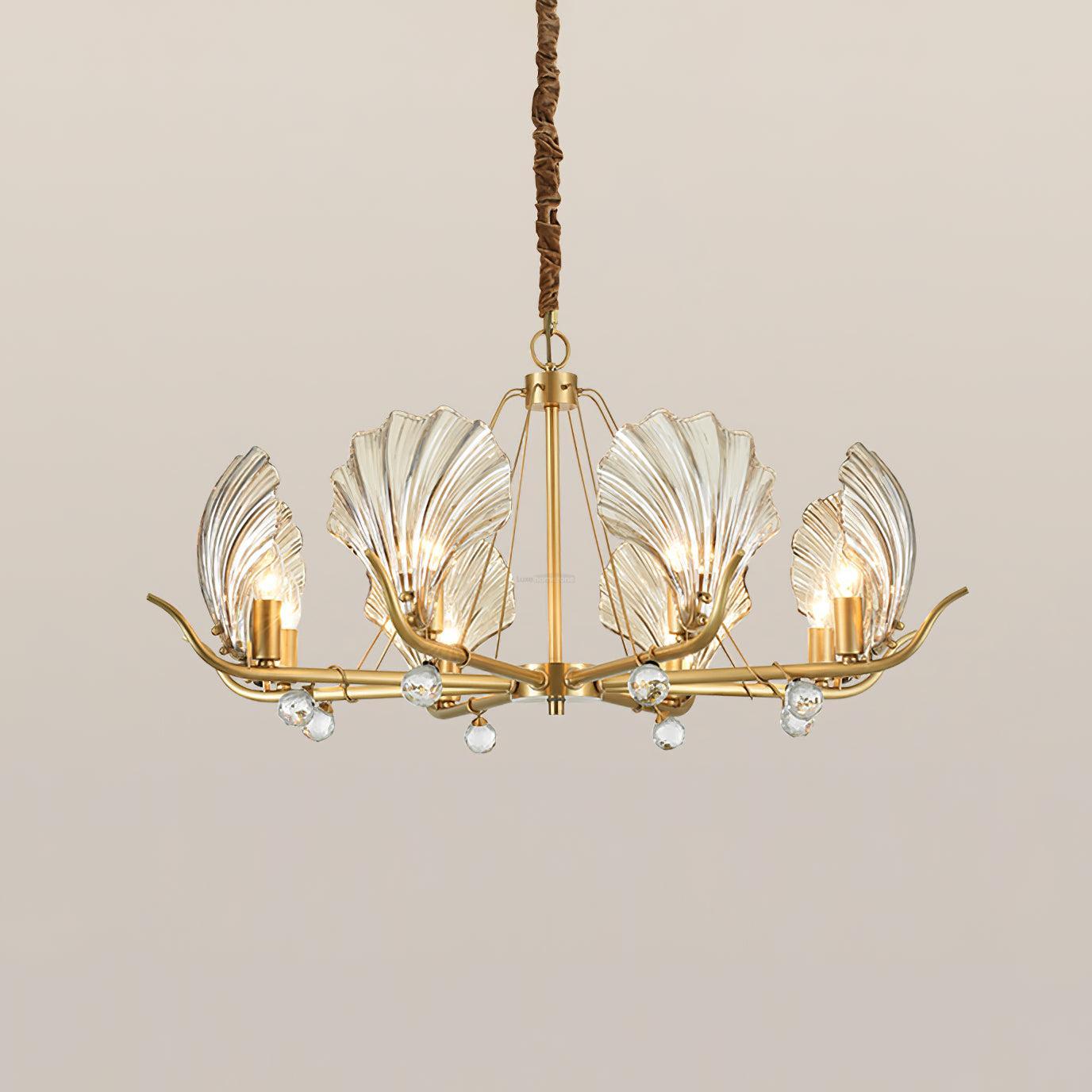 Shell Crystal Chandelier with 3/6/8 heads-Sylvia Space