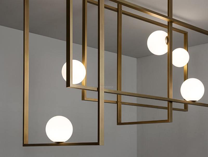 Mondrian Glass Ceiling Light L 47.2″-Sylvia Space