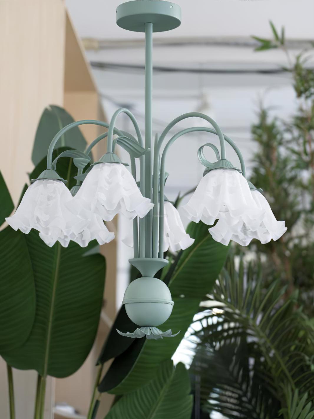 Bell Orchid Chandelier with 6 heads-Sylvia Space