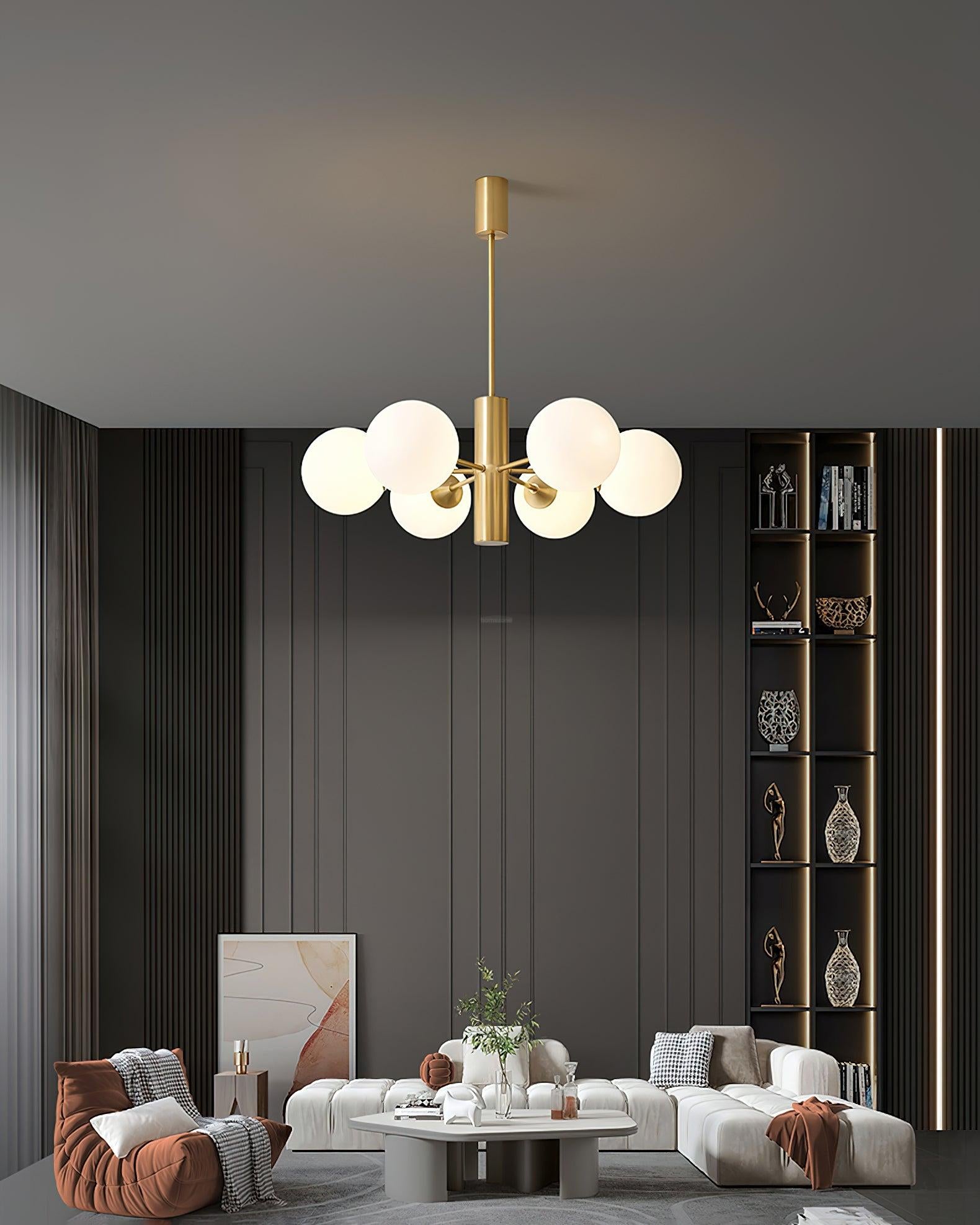 Stella Brass Chandelier with 3/6/8 heads