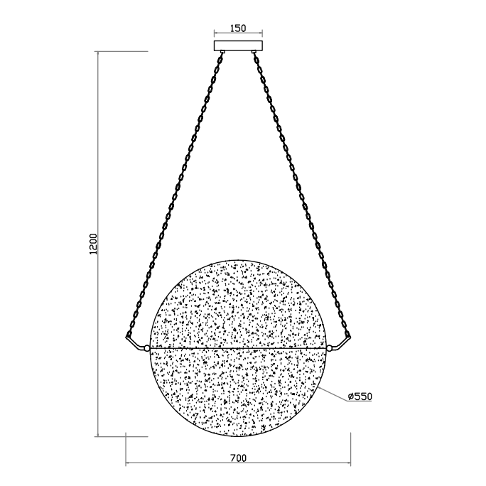 Anne Alabaster Sphere Chandelier 10'' 21.6''D