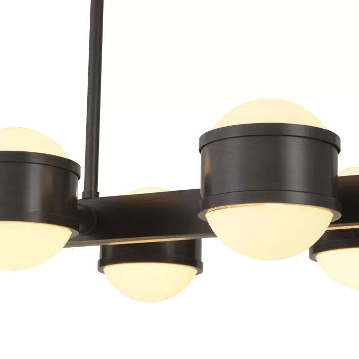 Aldo Modern Chandelier - (Bronze Highlight Finish | White Glass) - Eichholtz-Sylvia Space