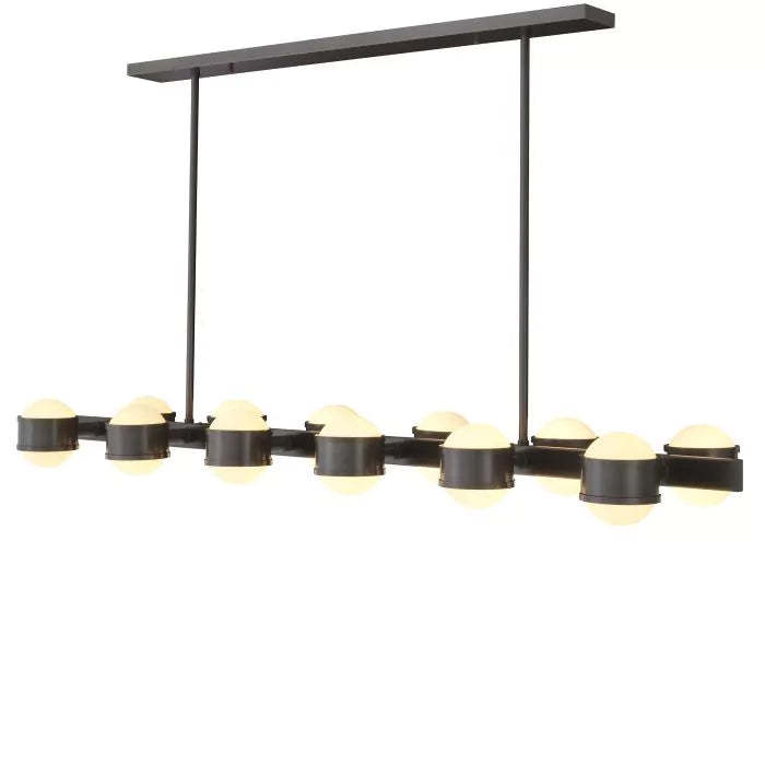 Aldo Modern Chandelier - (Bronze Highlight Finish | White Glass) - Eichholtz-Sylvia Space