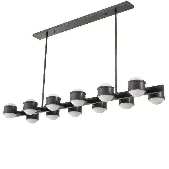 Aldo Modern Chandelier - (Bronze Highlight Finish | White Glass) - Eichholtz-Sylvia Space