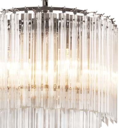 Alpina Modern Glass Chandelier - [Nickel] - Eichholtz-Sylvia Space