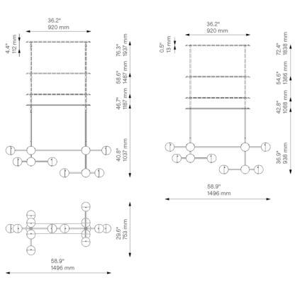 Molecule Linear Chandelier