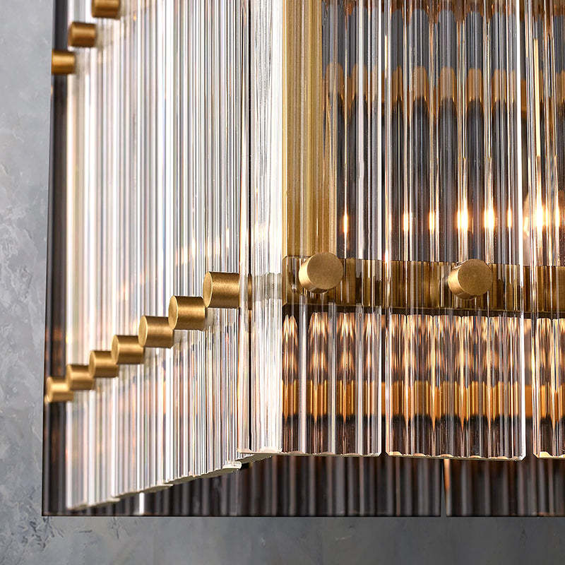 San Marc Handmade Glass Rectangle Chandelier 72"-Sylvia Space