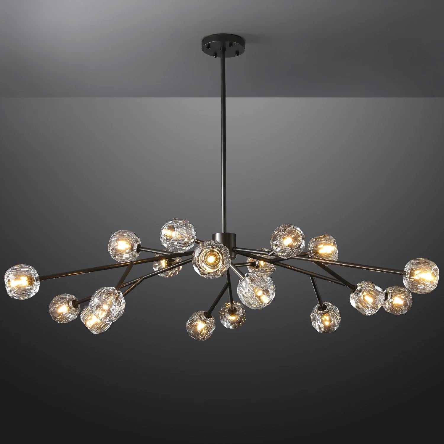 Bouble De Crystal Round Chandelier 60"
