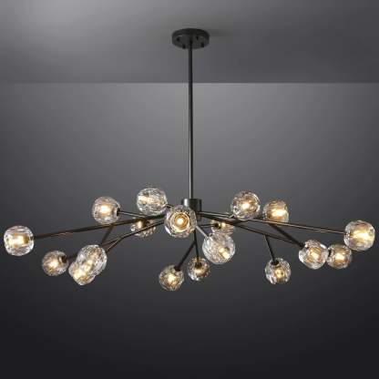 Bouble De Crystal Round Chandelier 60"