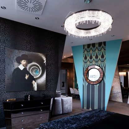 Black Glory Modern Glass Chandelier - Luchiante.-Sylvia Space