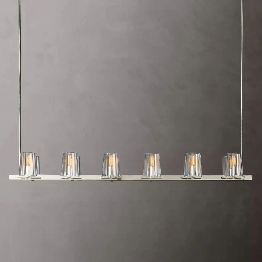 Kuseay Glass Linear Chandelier 60"