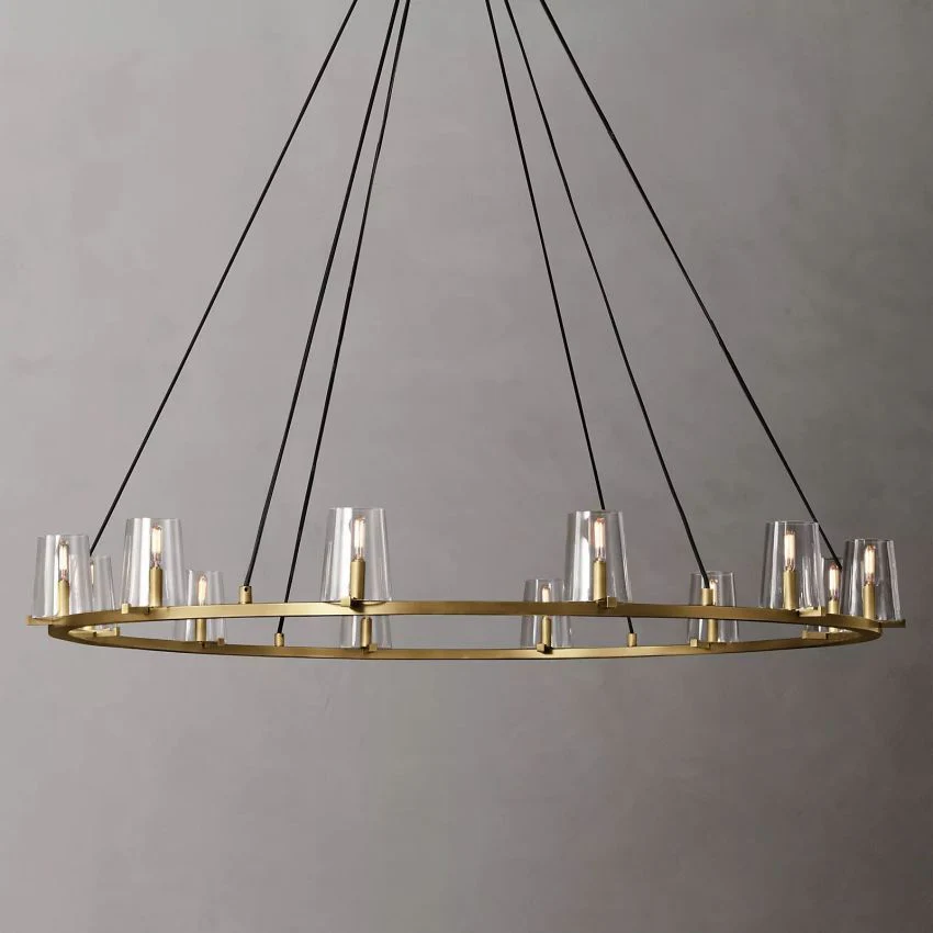 Kuseay Glass Round Chandelier 60"