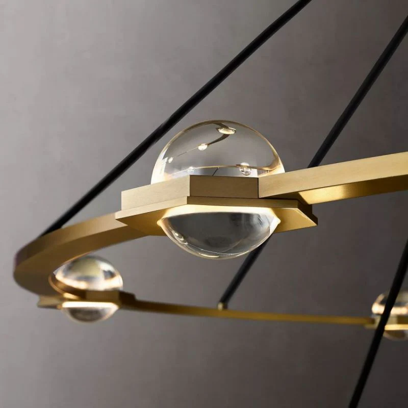 Eclatanty Crystal Ball 2-Tier Round Chandelier 48"