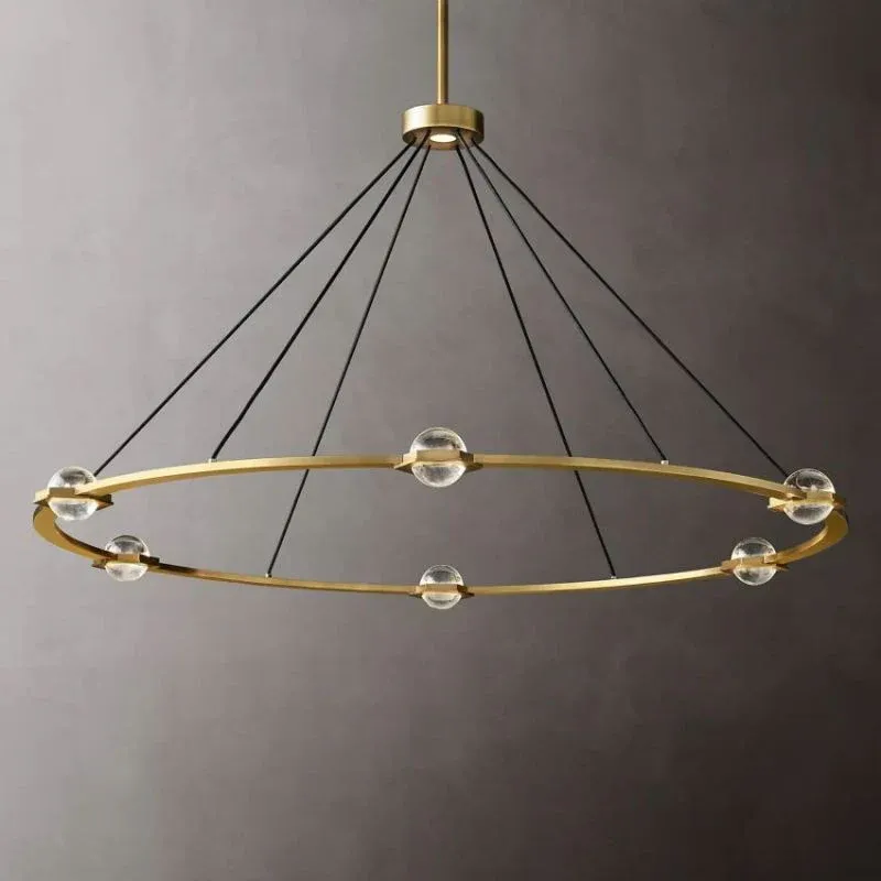 Eclatanti Crystal Ball Round Chandelier 60"