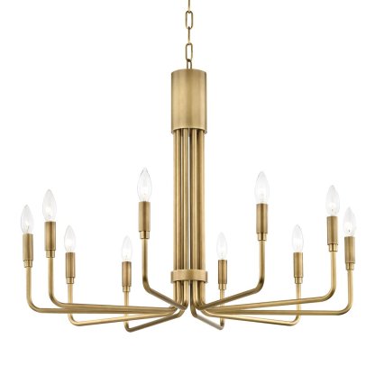 Brigitte Modern Brass Chandelier [2 Sizes] - Mitzi-Sylvia Space