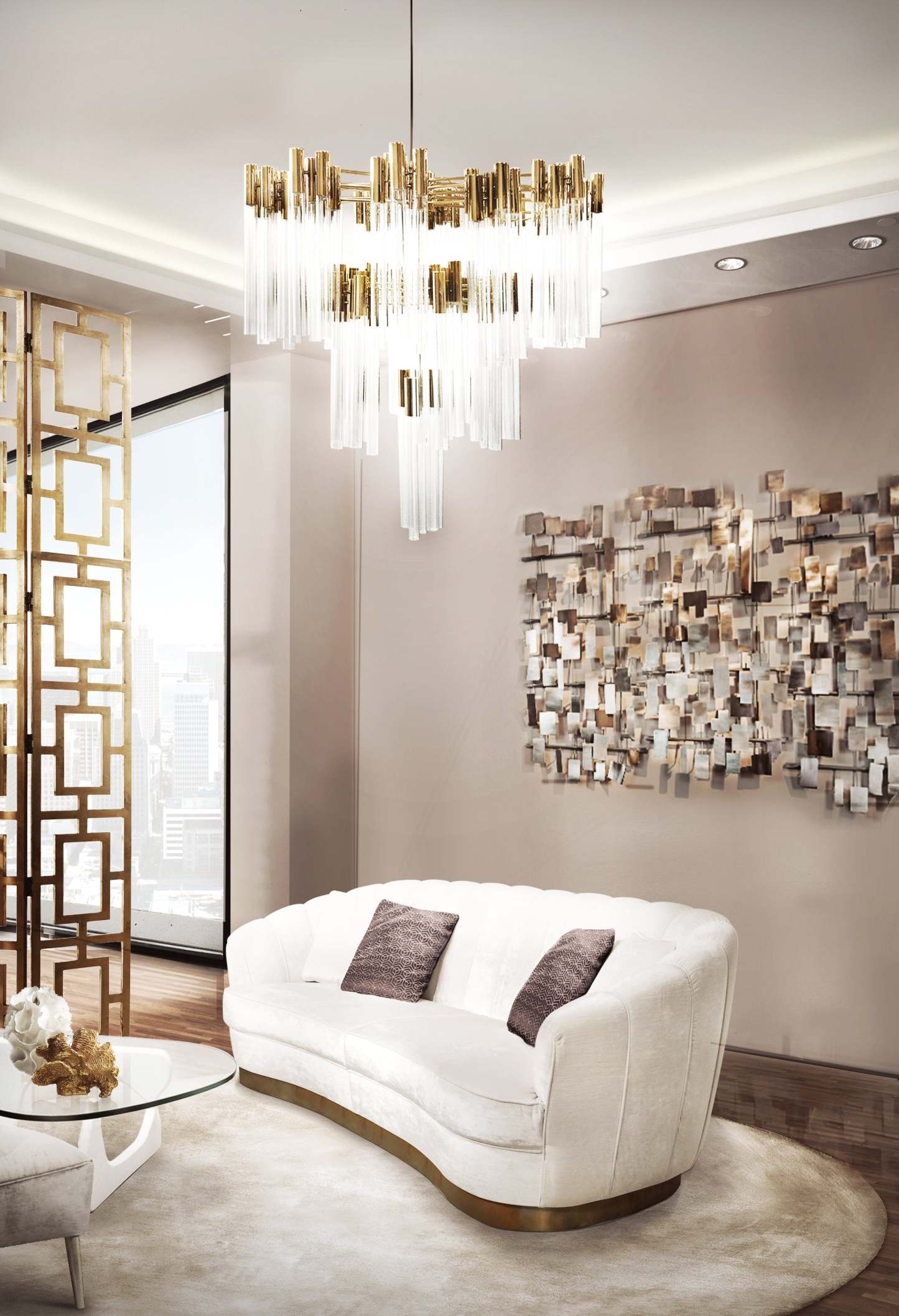 Burj 114 Light Crystal Modern Chandelier - Luxxu-Sylvia Space