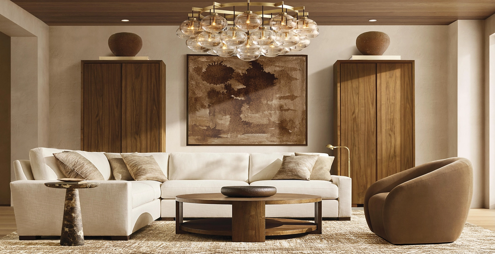 CABRETTE ROUND CHANDELIER 60"