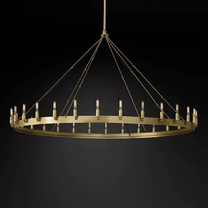 Camin Vintage Filament Round Chandelier 63"