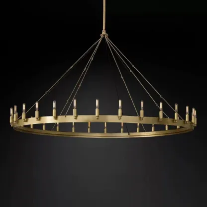 Caminy Vintage Filament Round Chandelier 63"