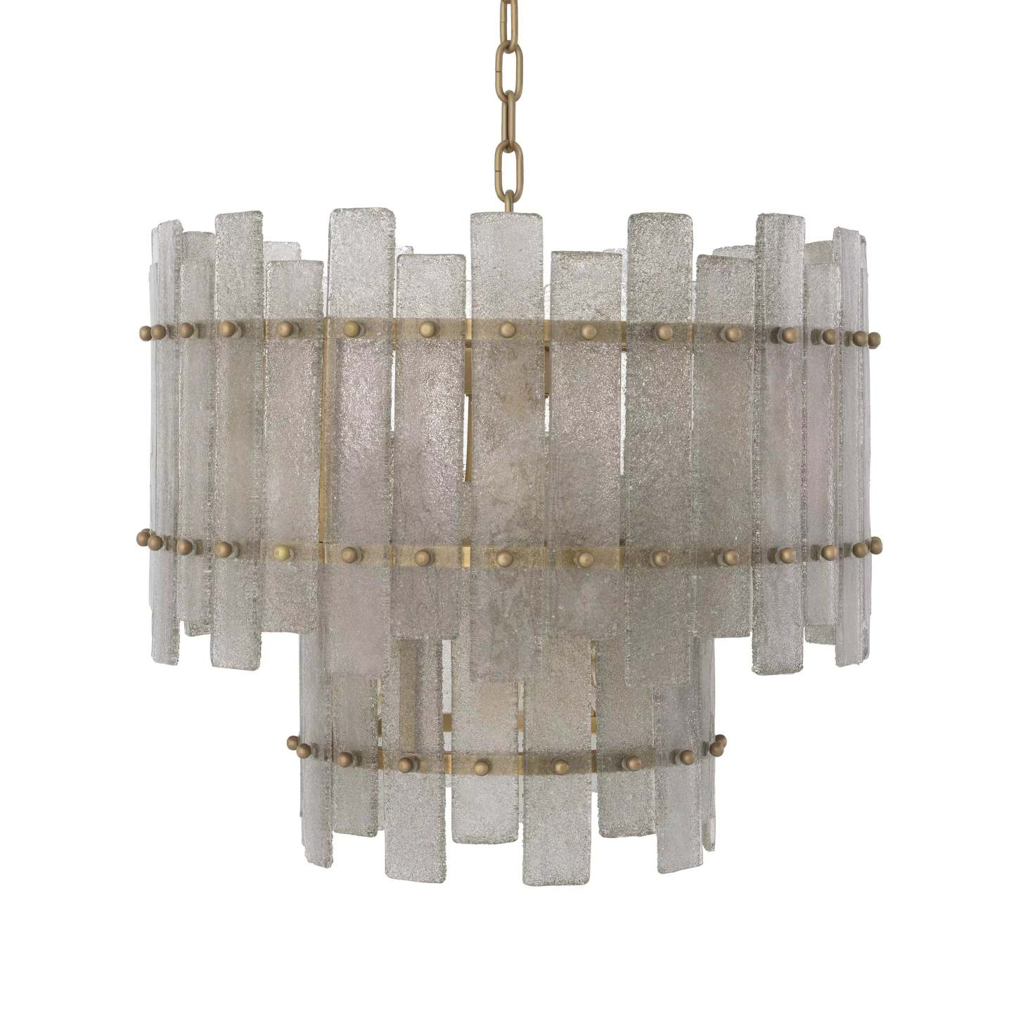 Caprera Modern Brass Chandelier - (Antique Brass Finish | Hand Blown Glass) - Eichholtz-Sylvia Space