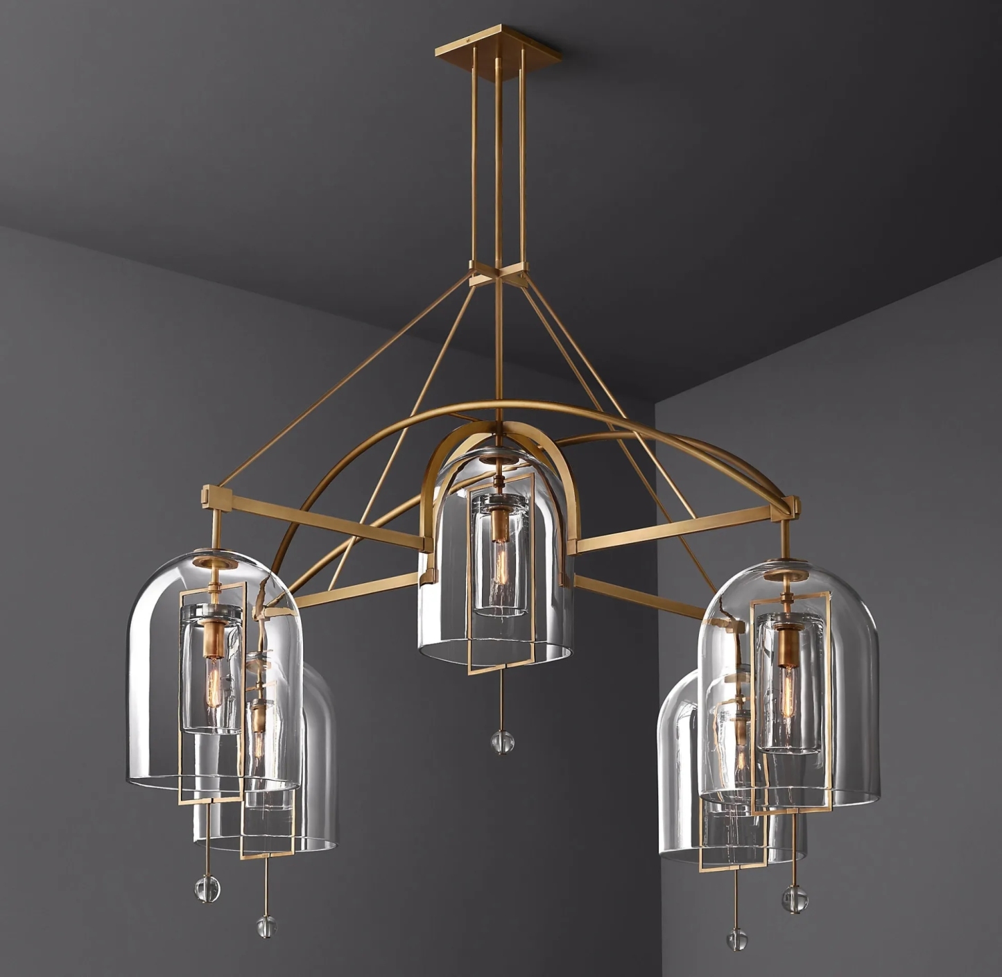 Fulcrumn Round Chandelier 73" 5-Lights