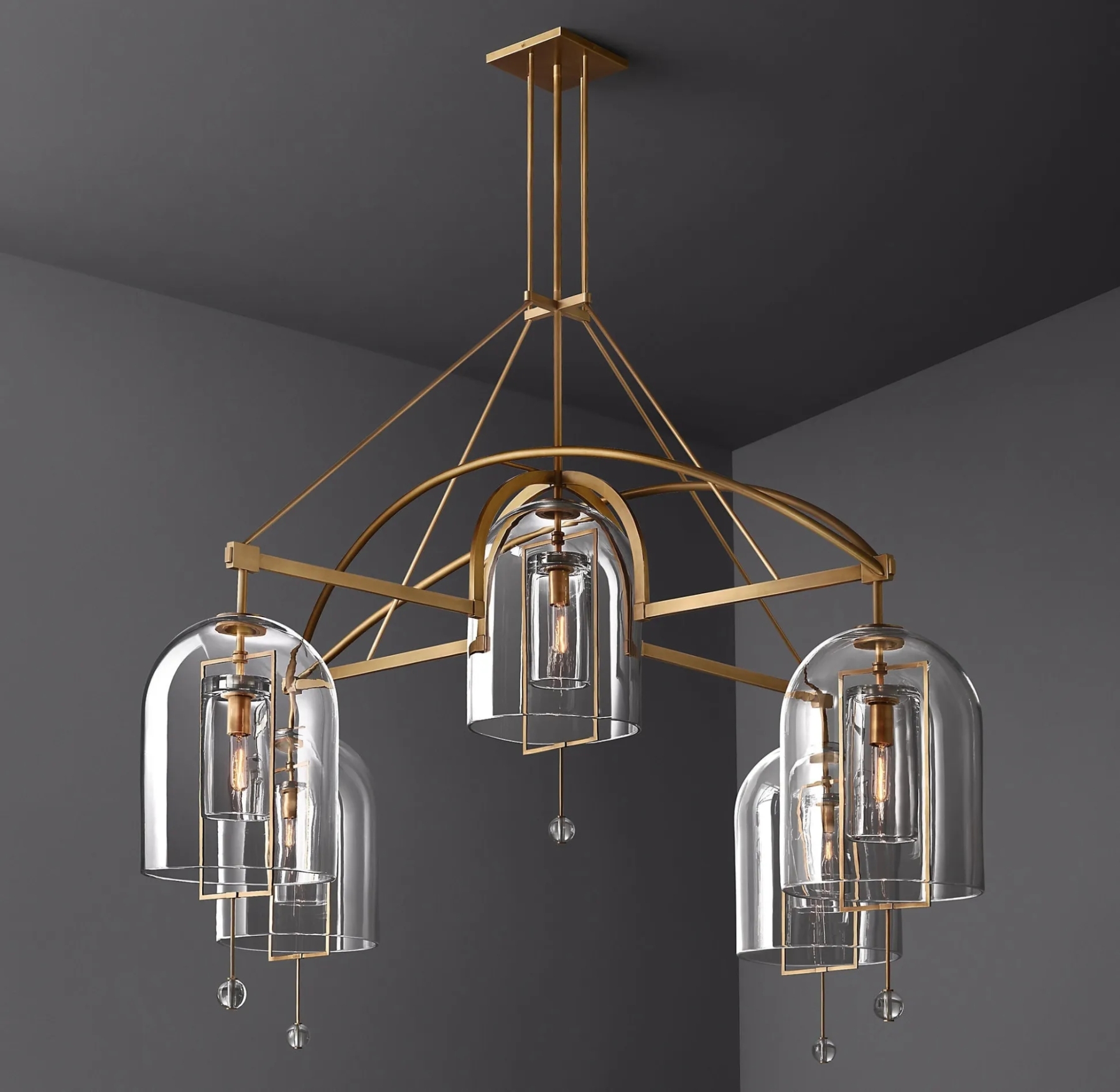 Fulcrumn Round Chandelier 73" 5-Lights