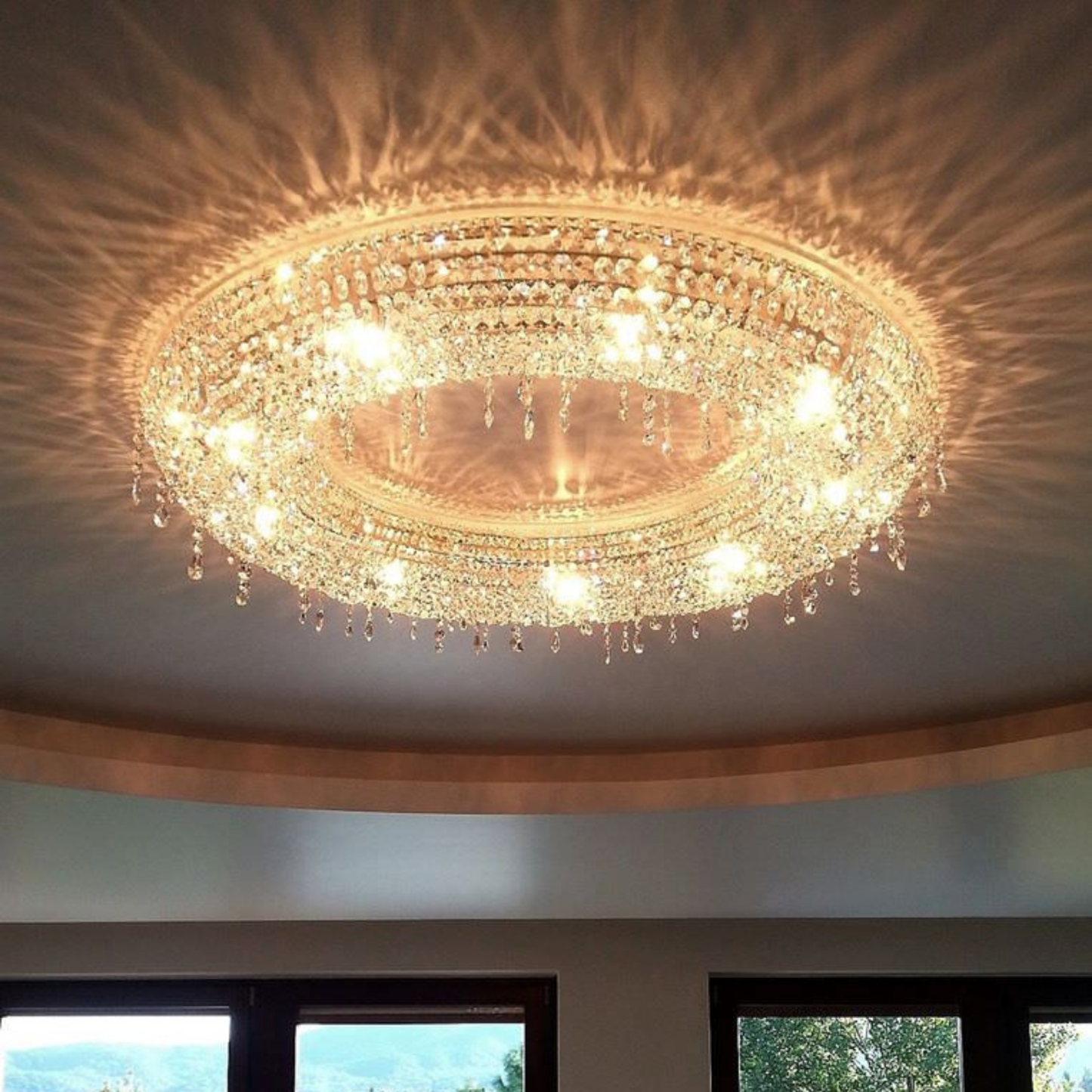 Crystal Glory Modern Glass Chandelier - Luchiante-Sylvia Space