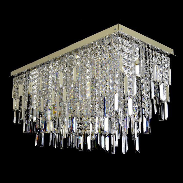 Crystal Rain 10 Light Modern Glass Chandelier - Wranovsky-Sylvia Space