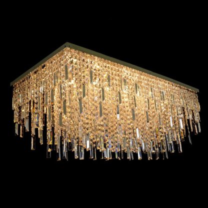Crystal Rain 16 Light Modern Glass Chandelier - Wranovsky-Sylvia Space