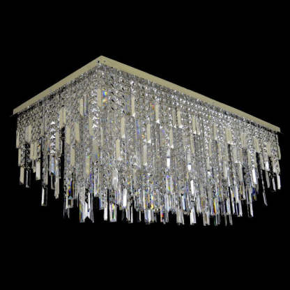 Crystal Rain 16 Light Modern Glass Chandelier - Wranovsky-Sylvia Space