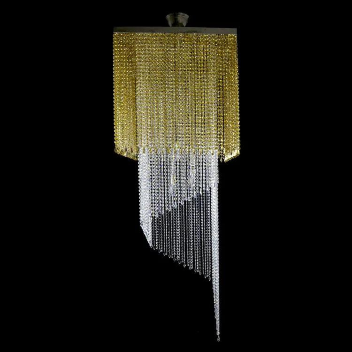 Cube 16 Light Modern Glass Chandelier - Wranovsky-Sylvia Space