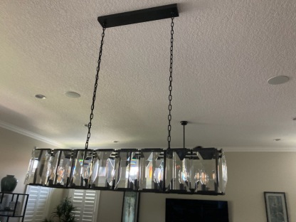 Harlow Faceted Crystal Rectangular Chandelier 55"