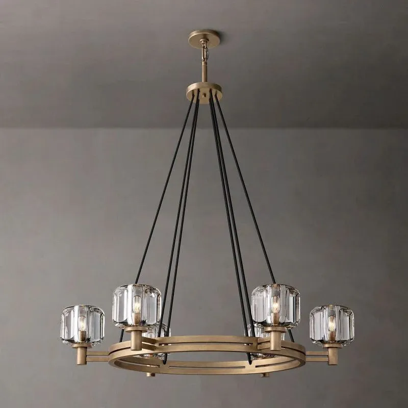 Demarety Round Chandelier 36" for Living Room, Bedroom, Dining Table