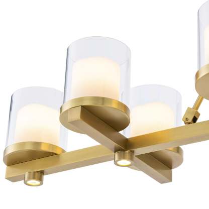 Donovan Modern Brass Chandelier (Antique Brass/Bronze Finish/Clear Glass) - Eichholtz-Sylvia Space