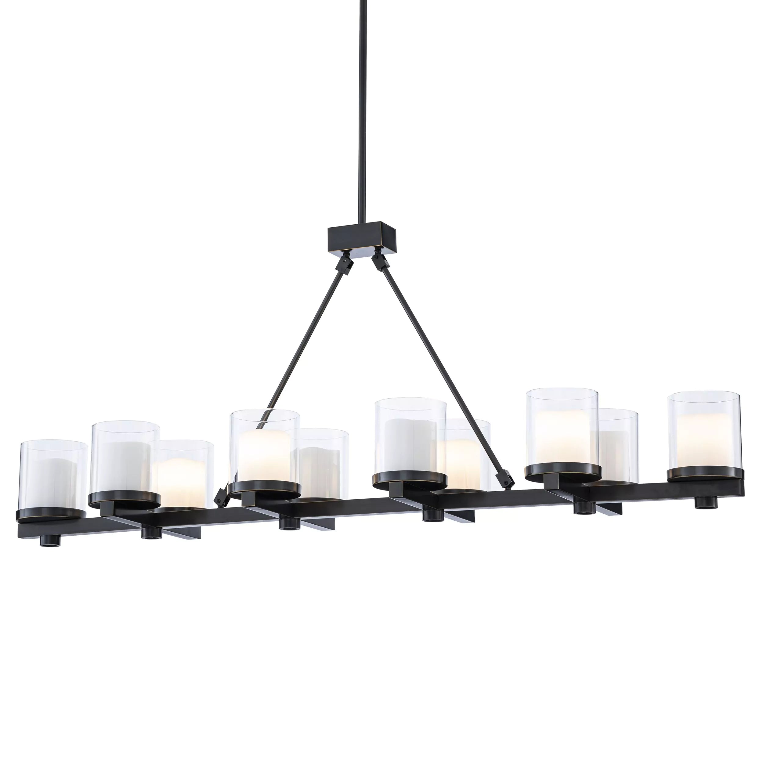 Donovan Modern Brass Chandelier (Antique Brass/Bronze Finish/Clear Glass) - Eichholtz-Sylvia Space