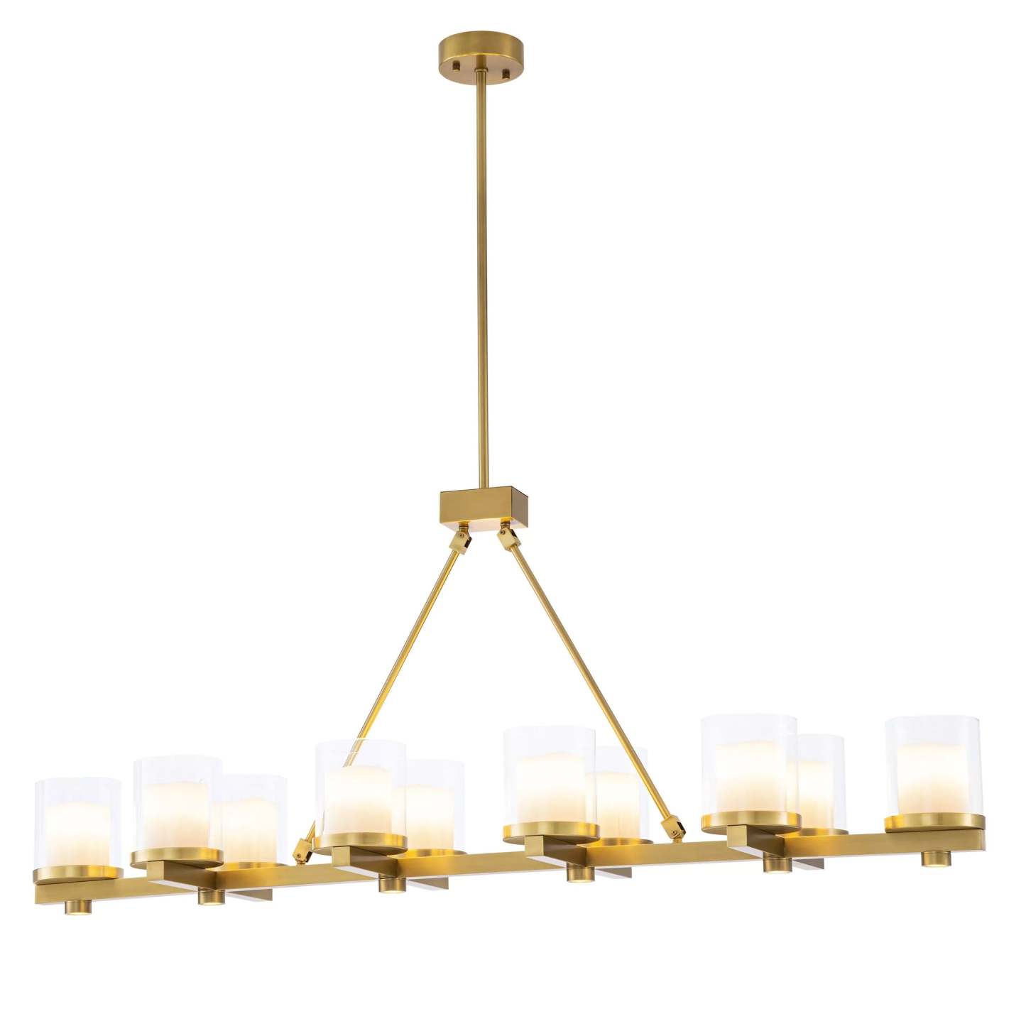 Donovan Modern Brass Chandelier (Antique Brass/Bronze Finish/Clear Glass) - Eichholtz-Sylvia Space