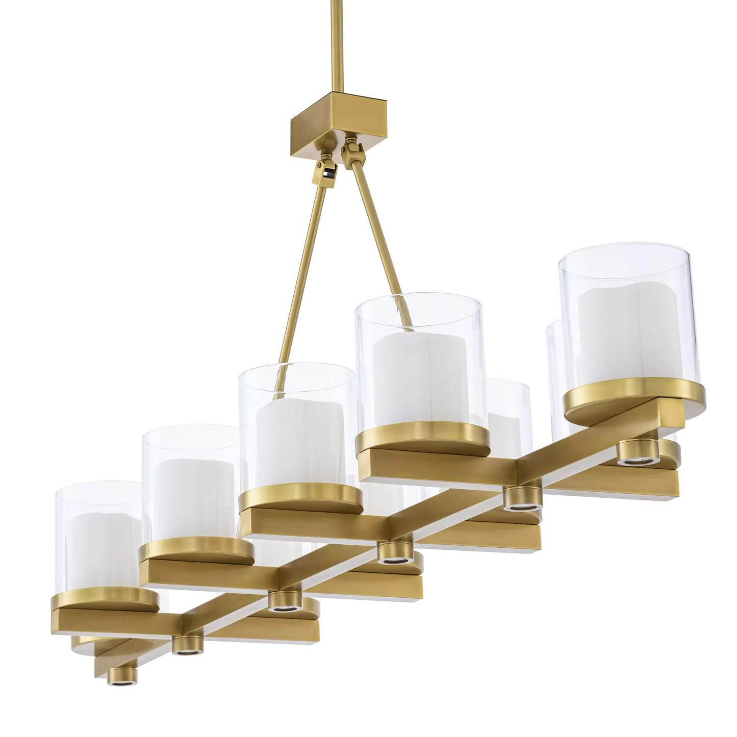 Donovan Modern Brass Chandelier (Antique Brass/Bronze Finish/Clear Glass) - Eichholtz-Sylvia Space