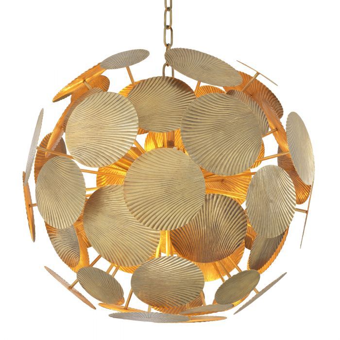 Duvall Modern Brass Chandelier [2 Sizes] - [Brass] - Eichholtz-Sylvia Space