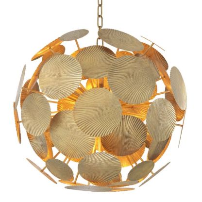 Duvall Modern Brass Chandelier [2 Sizes] - [Brass] - Eichholtz-Sylvia Space
