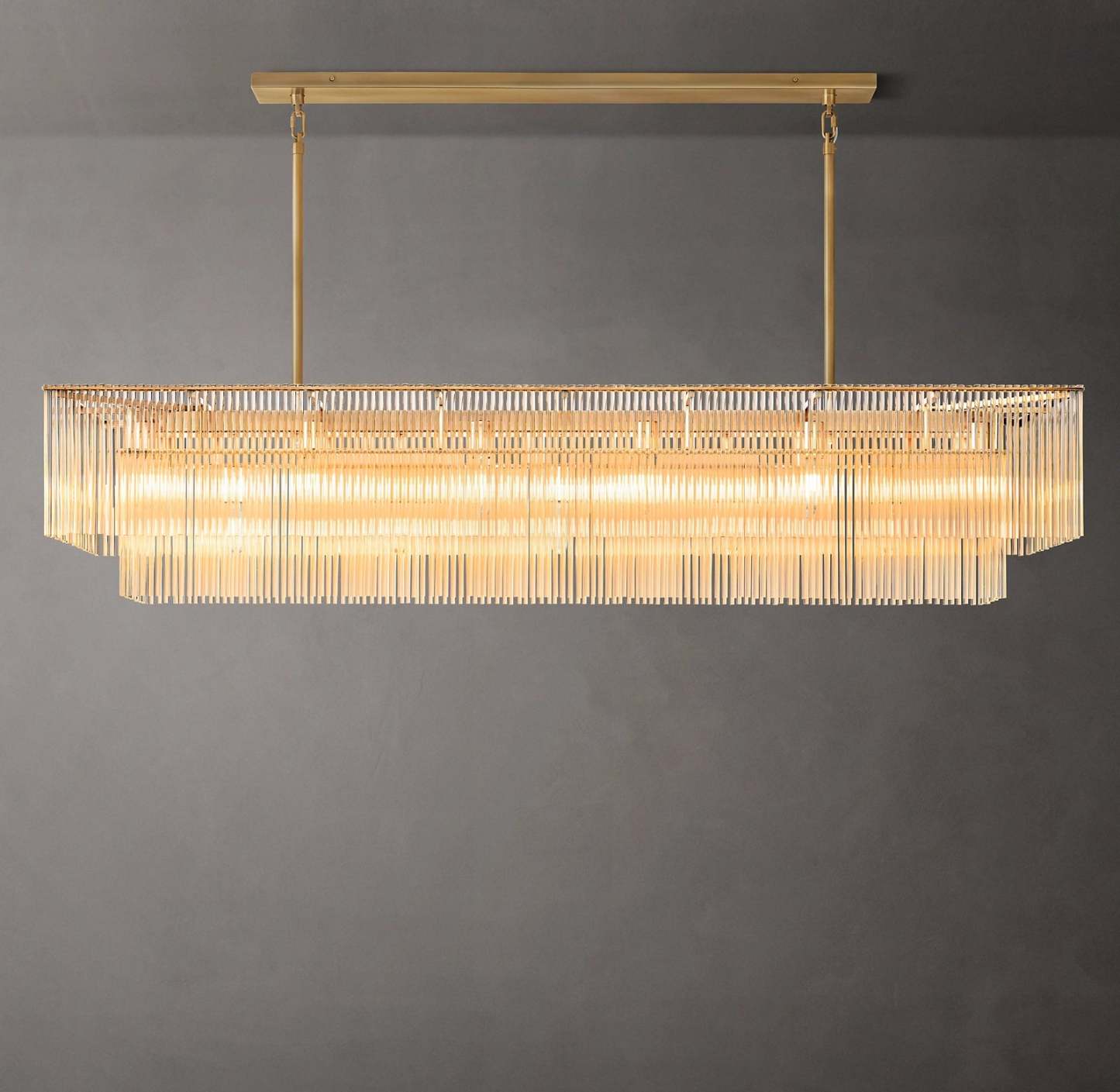 Amadeo Rectangular Chandelier 72''D-Sylvia Space