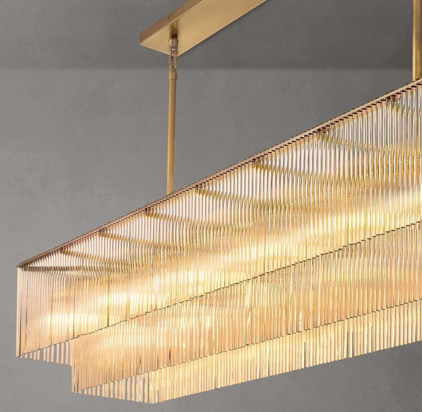 Amadeo Rectangular Chandelier 72''D-Sylvia Space