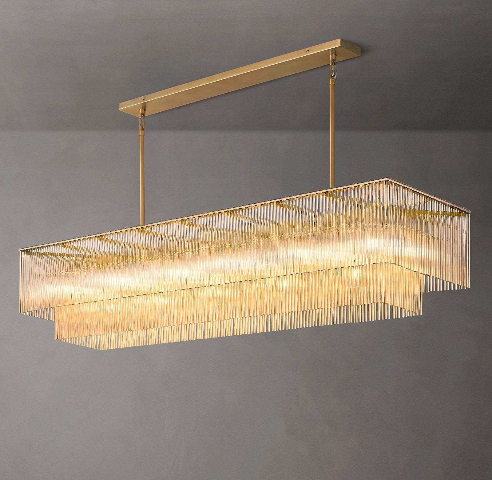 Amadeo Rectangular Chandelier 72''D-Sylvia Space