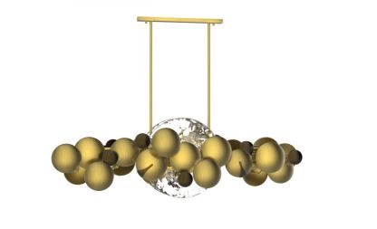 Eclipse 8 Light Modern Chandelier - Villa Lumi-Sylvia Space