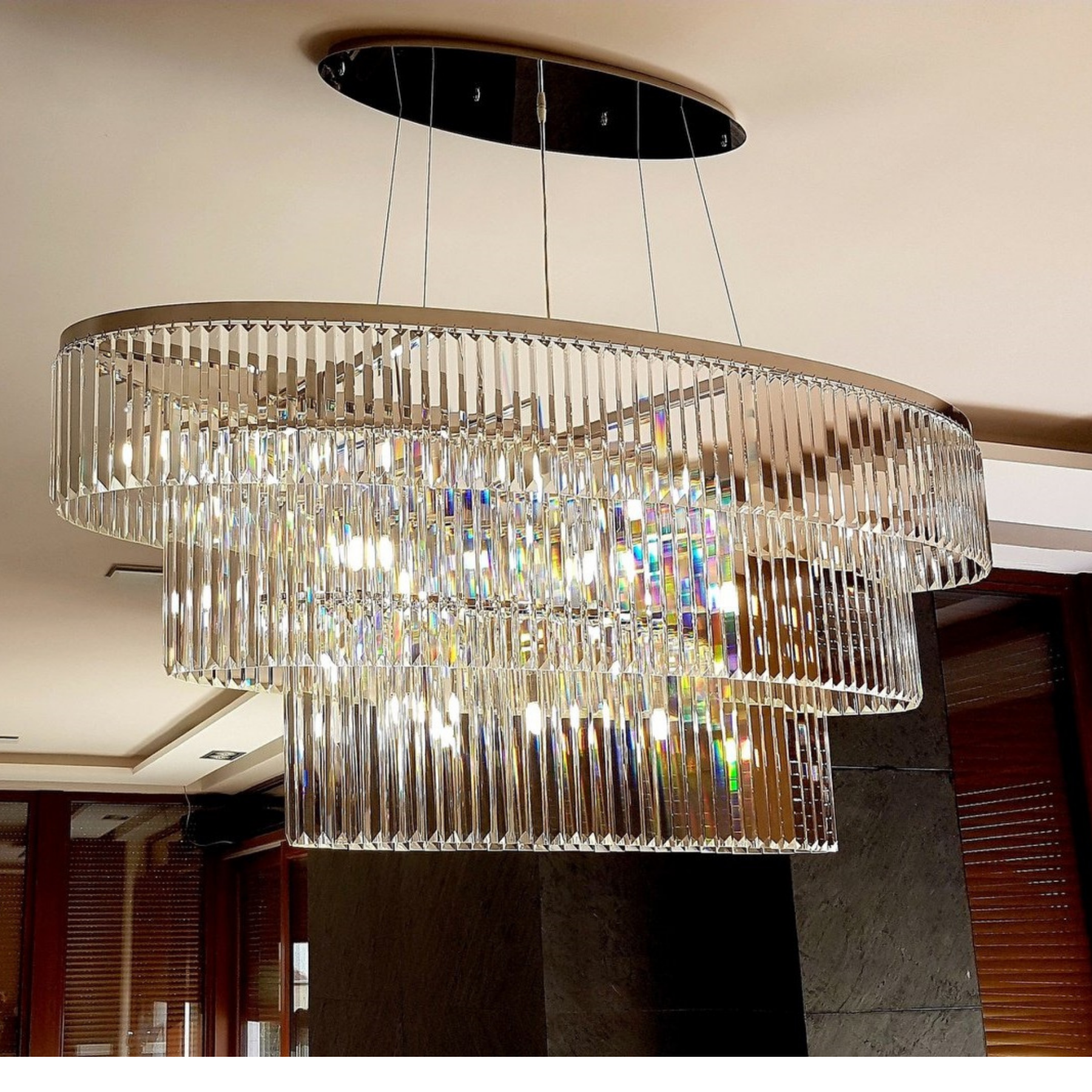 Elite Modern Glass Chandelier - Luchiante-Sylvia Space
