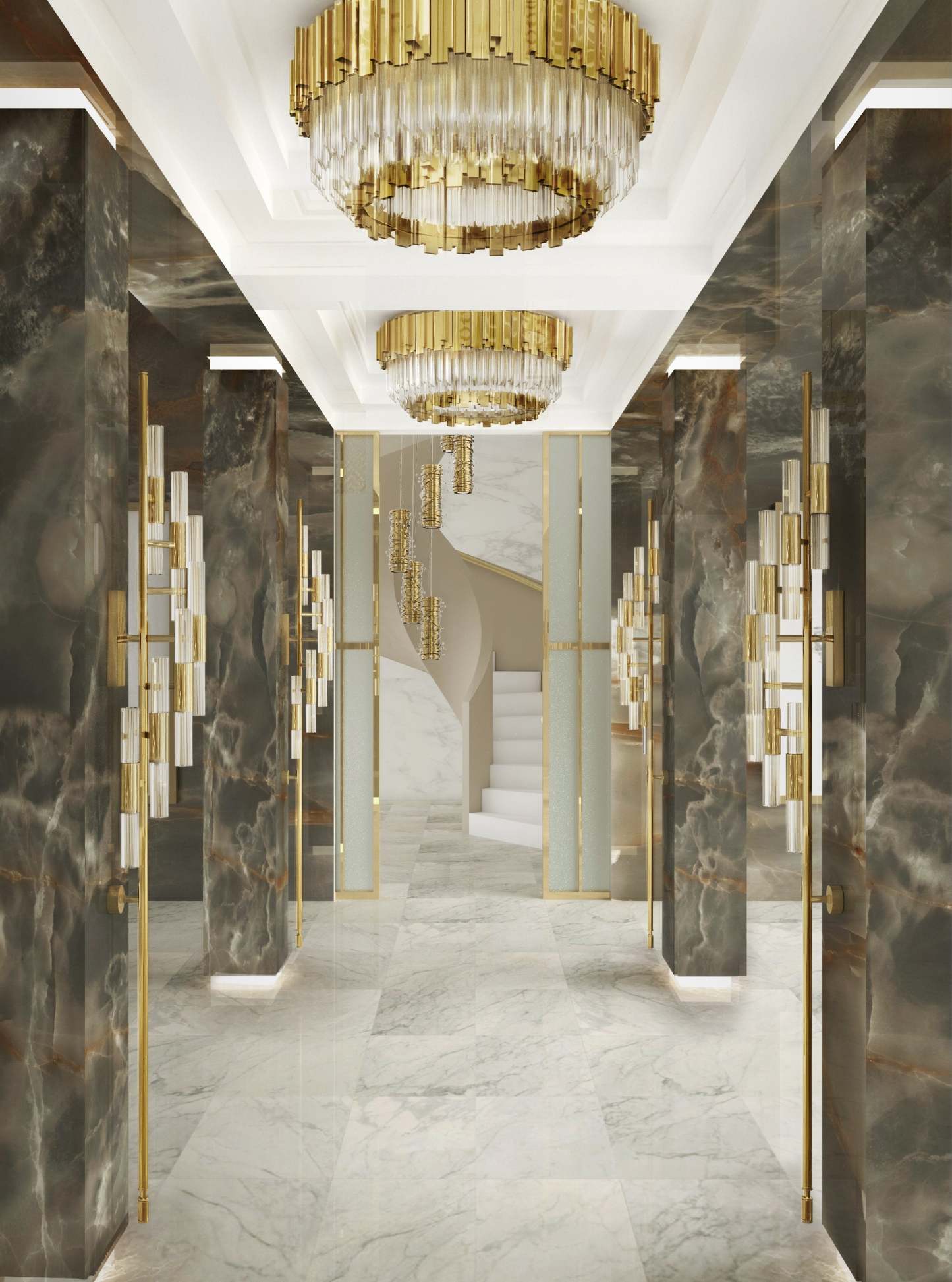 Empire Plafond 8-Light Crystal Modern Chandelier - Luxxu-Sylvia Space