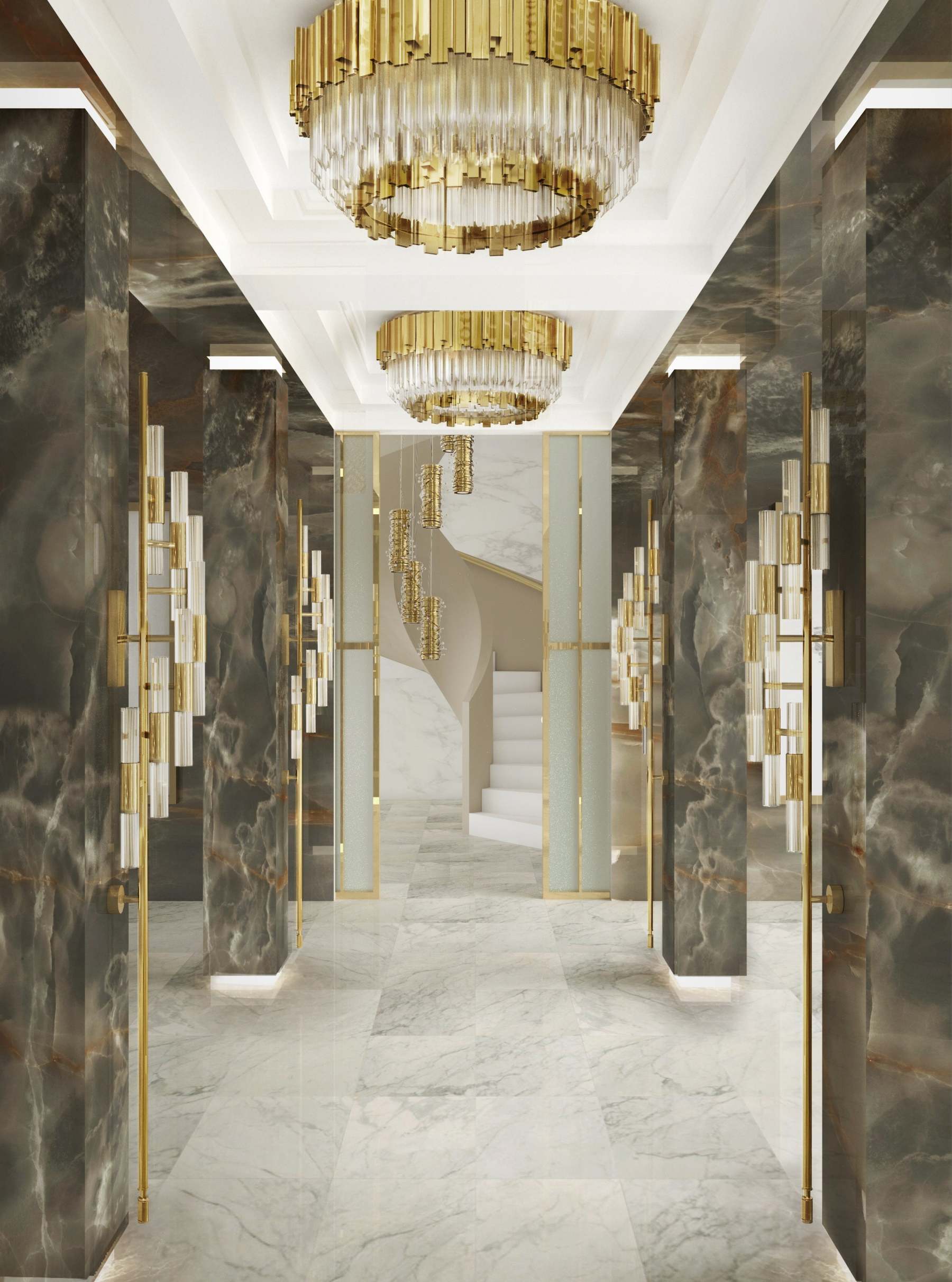 Empire Plafond 8-Light Crystal Modern Chandelier - Luxxu-Sylvia Space