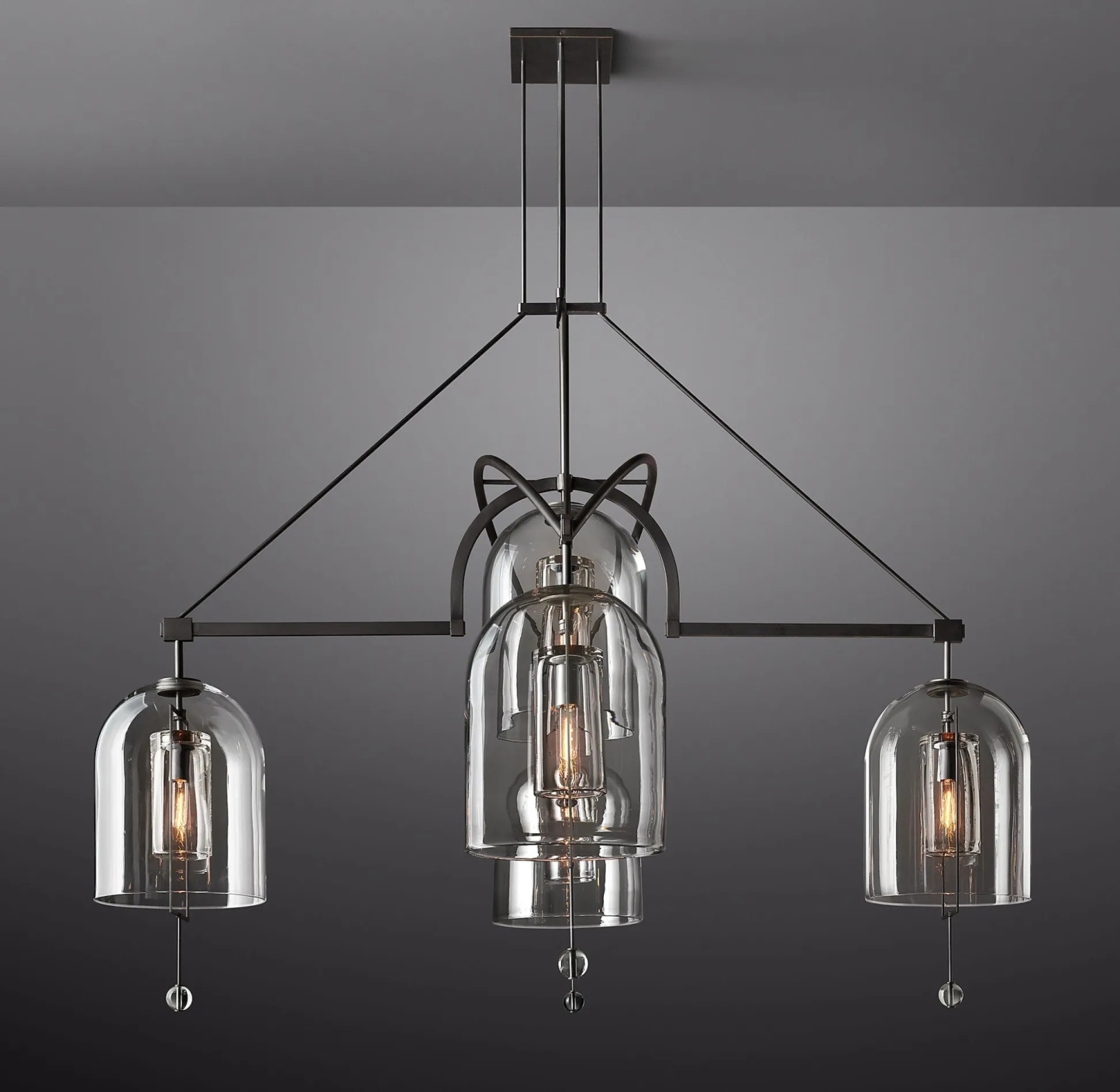 Fulcrumn Round Chandelier 73" 5-Lights