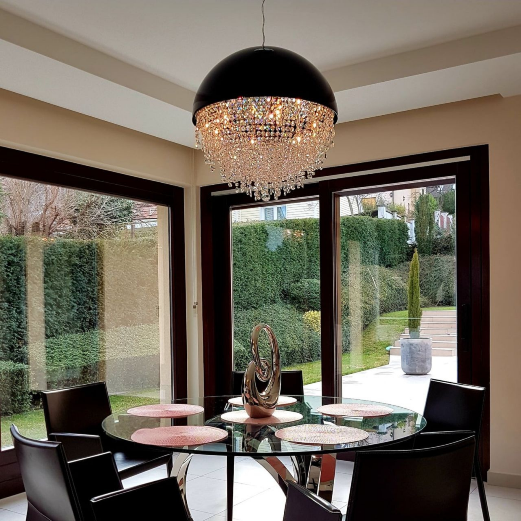Glitter Ball Modern Glass Chandelier - Luchiante-Sylvia Space