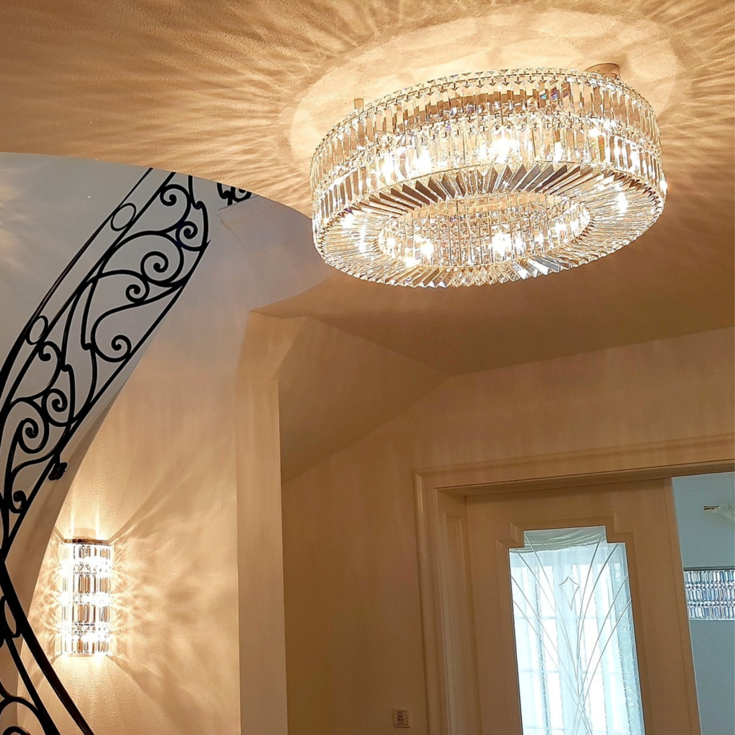 Glitter Ring Modern Glass Chandelier - Luchiante-Sylvia Space